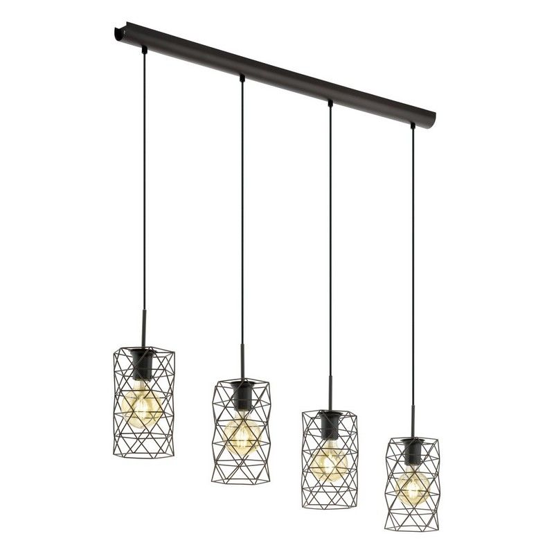 Eglo 97066 ESTEVAU Závěsné svítidlo E27 4X60W tmavohnědá