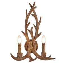 Searchlight 6412-2BR STAG nástěnné svítidlo E14 2x7W