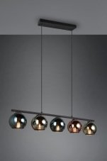 TRIO Reality R31305017 SHELDON závěsné svítidlo 5xE14 černá, modrá, zelená, měděná