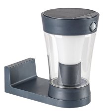 RABALUX 77037 Angers solární nástěnné svítidlo se senzorem LED 3W/300lm 4000K IP54 šedá, průhledná