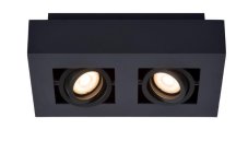 Lucide 09119/11/30 XIRAX stropní bodové stmívatelné svítidlo 2xGU10 / 5W LED černá