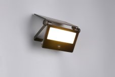 TRIO Reality R22106132 MOURA solárne nástenné svietidlo so senzorom SMD LED 18W/2150lm 3000+4000+6000K IP54 čierna matná, hybrid