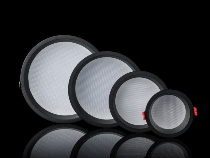 LED2 2250843 ZETA S zápustné svítidlo LED D136mm 8-15W/864-1620lm 4000K IP44 černá