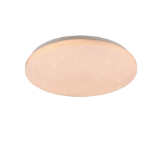 TRIO R62381100 KIRA stropní svítidlo LED D380mm 18W/2000lm 3000-6000K bílá, RGB, stmívatelné, dálkový ovladač, starlight efekt