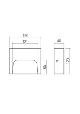 LED zapuštěné svítidlo do zdi 305 lm 2700K IP65 terakota REDO SASHI Step Light 91129