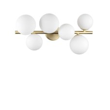Ideal Lux 309279 PERLAGE stropní svítidlo 6xG9 saténová mosadz, bílá