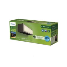 Philips 8720169263697 UltraEfficient Stratosphere vonkajšie nástenné svietidlo LED 3,8W/800lm 2700K IP44 antracit
