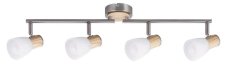 Rabalux 6489 GAVIN spot/stropní svítidlo 4xE14 saténová chromová, dřevo