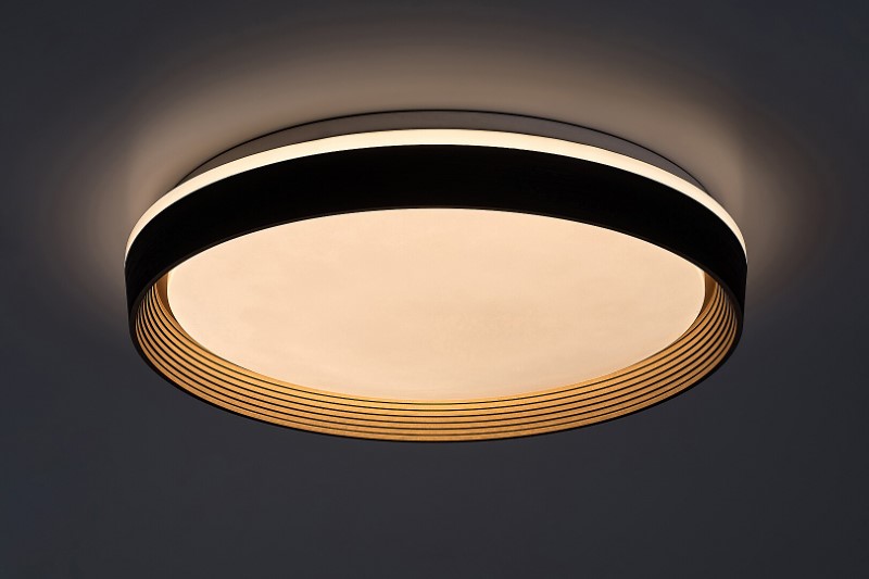 RABALUX 71308 Ladan stropné svietidlo D500mm LED 48W/3000lm 3000-6500K hnedá, zlatá, biela, stmievateľné, diaľkový ovládač