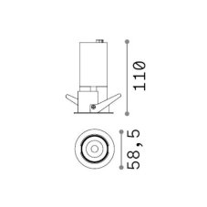 Ideal lux 323008 QUARK zápustné svietidlo D58,5mm LED 12W 1200/880lm 3000K čierna