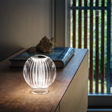 Ideal lux 343488 DIAMOND dotyková stolná lampička V120mm LED 2W 240/150lm 3000K chrómová, nabíjateľná batéria