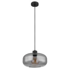 GLOBO 15566H GIUSEPPE závěsné svítidlo D280mm 1xE27 matná černá, kouřová