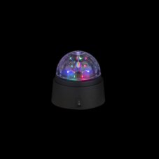 GLOBO 28014 DISCO dekoratívne stolové svietidlo LED rotačná disko guľa, 3xAA, bez baterií, D90mm čierna