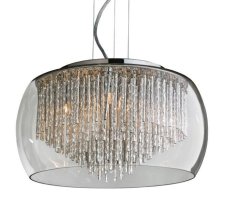 AZZARDO AZ0999 DECOline REGO 40 stropné/závesné svietidlo 5xG9 40W IP20 číre sklo/chróm