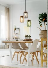 TRIO 364630317 CORK závěsné svítidlo D300mm 3xE27 černá matná, vícebarevná