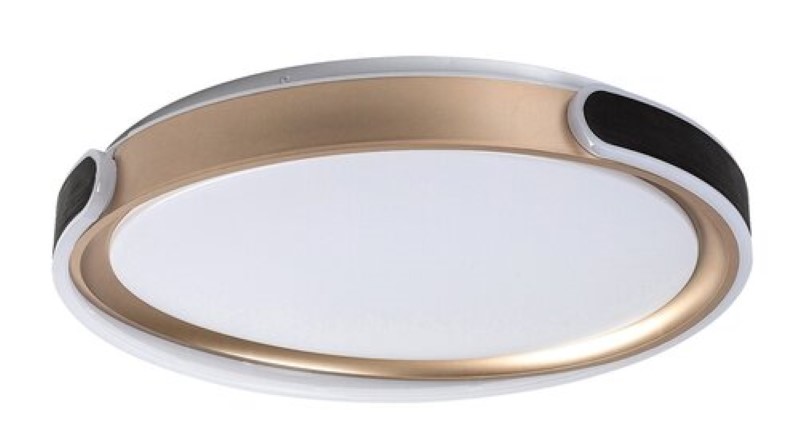 RABALUX 71292 Jindri stropní svítidlo D500mm LED 48W/3000lm 3000-6500K černá, zlatá, bílá, stmívatelné, dálkový ovladač