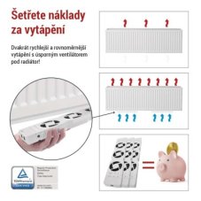 EMOS 2107563000 Ventilátor pod radiátor TRIO biela