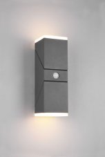 TRIO 270669242 AVON exteriérové nástěnné svítidlo se senzorem SMD LED V280mm 2x7W/800lm 3000K IP54 antracit, bílá