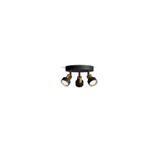 Philips 8720169299955 Conduit stropné bodové svietidlo/spot D196mm 3xGU10 čierna, mosadzná, ClickFix