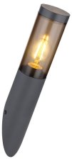 GLOBO 3157SA BOSTON vonkajšie nástenné svietidlo 1xE27 IP44 antracitová, dymová