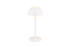 TRIO Reality R54106131 RICARDO vonkajšia dotyková stolná lampa SMD LED V300mm 1,7W/240lm 3000K IP54 biela matná, nabíjateľná batéria, USB-C port
