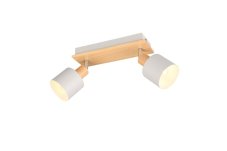 TRIO 862700276 SHANTI stropní bodové svítidlo/spot 2xE14 dřevo, světle šedá