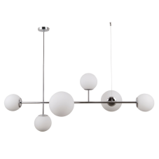 ITALUX PND-31221-6B-CH Vailante závesné svietidlo 2xE27, 4xE14 chróm, biela