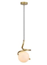 RABALUX 72126 Sarabi závěsné svítidlo 1xE27 D150mm zlatá, bílá