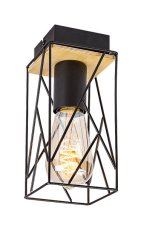 RABALUX 71021 Boire stropní svítidlo 1xE27 černá, světlé dřevo