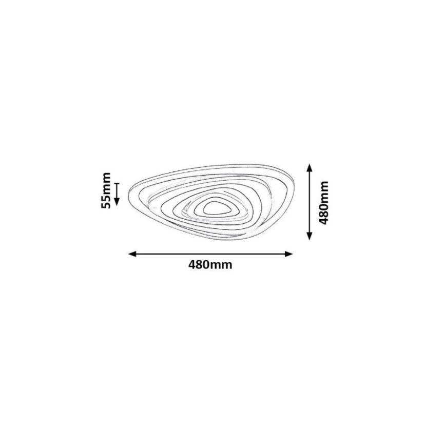 RABALUX 3099 Tanel LED stropní stmívatelné svítidlo 51W/3685lm 3000-6500K s dálkovým ovladačem bílé