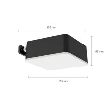 Philips 8720169265660 Outdoor solar Vynce solární nástěnné svítidlo LED 1,5W/200lm 2700K IP44 černá