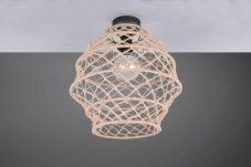 TRIO Reality R61681036 HIVE stropné svietidlo D380mm 1xE27 čierna matná, prírodná