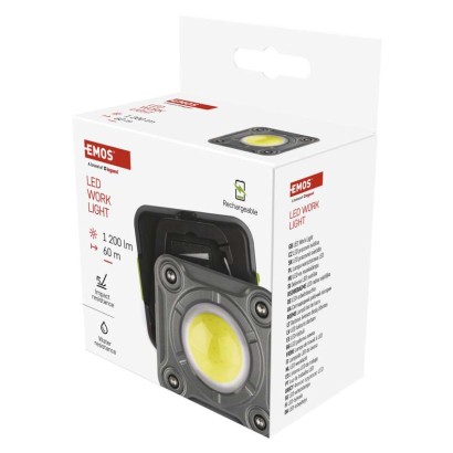 EMOS P4543 nabíjecí pracovní reflektor LED COB 1200lm zeleno-černá