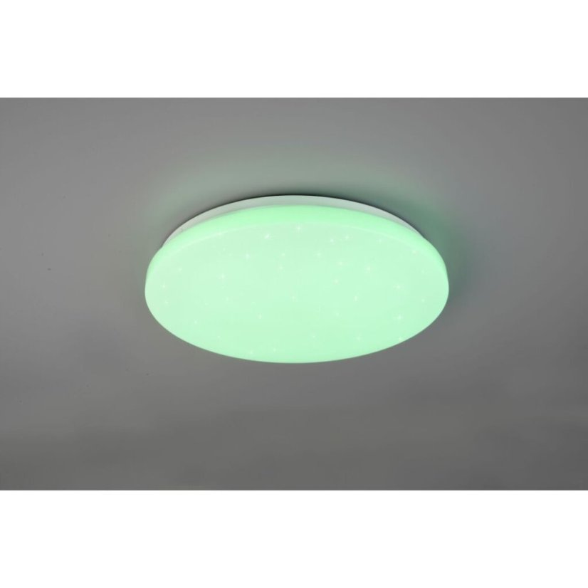TRIO R62381100 KIRA stropní svítidlo LED D380mm 18W/2000lm 3000-6000K bílá, RGB, stmívatelné, dálkový ovladač, starlight efekt