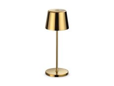 Ideal lux 346939 CUTE venkovní dotyková stolní lampička V208mm LED 3W 220/110lm 2200-2700K IP65 zlatá, nabíjecí stanice