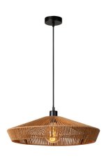 LUCIDE 10413/50/72 YUNKAI závěsné svítidlo D500mm 1xE27 černá, přírodní
