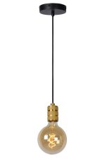 LUCIDE 08426/01/02 JOVA Závěsné svítidlo E27 1x60W matná zlatá/mosaz, černá