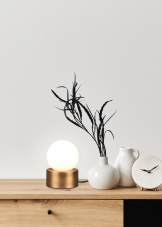 TRIO Reality R59051004 COUNTESS dotyková stolní lampička V170mm 1xE14 staromosazná, bílá, On/Off