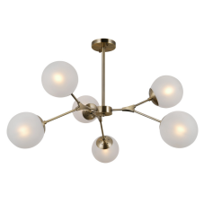 ITALUX PND-56980-6B Annes závěsné svítidlo 6xE14 starožitná bronzová, satinovaná bílá