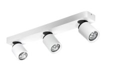 AZZARDO AZ0664 DECOline TOMI 3 WHITE stropné/nástenné svietidlo 3xGU10 50W IP20 biela/šedá