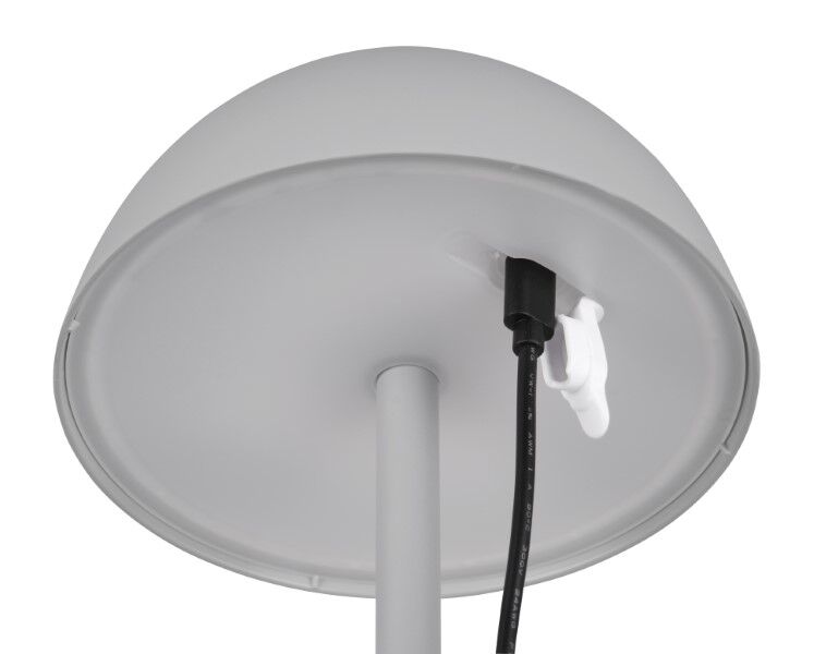 TRIO Reality R54106177 RICARDO vonkajšia dotyková stolná lampa SMD LED V300mm 1,7W/240lm 3000K IP54 šedá, nabíjateľná batéria, USB-C port
