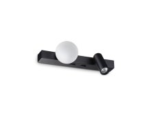 Ideal lux 336664 PING PONG nástenné svietidlo s vypínačom LED 6W 600/360lm 3000K čierna
