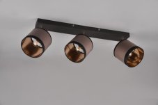 TRIO Reality R81553041 DAVOS stropní bodové svítidlo/spot 3xE14 černá matná, šedohnědá