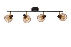 LUCIDE 77978/04/02 MAREN Stropní bodové svítidlo E14 4x40W matná zlatá/mosaz, černá