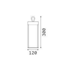 Ideal lux 323237 ENYA venkovní přenosné dekorační svítidlo V300mm LED 5W 300/160lm 3000K IP54 černá, nabíjecí baterie, ON/OFF