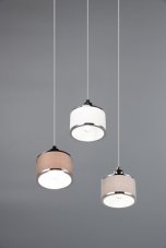 TRIO 311630306 KAPRUN závěsné svítidlo D290mm 3xE14 chromová, šedá, béžová, bílá