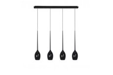 AZZARDO AZ0100 DECOline IZZA 4 BLACK stropné závesné svietidlo 4xE14 50W IP20 lesklá čierna