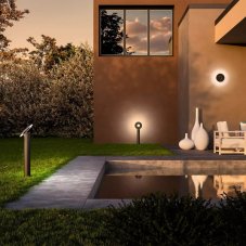 REDO 90454 FREE venkovní nástěnné svítidlo D240mm SMD LED 10W 1309/803lm 3000K IP54 antracit