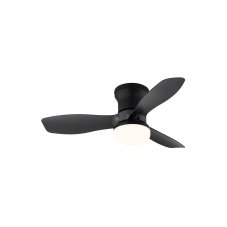 Stropný ventilátor so svetlom LED 2700–6500K čierna, opálová IP20 GLOBO lighting IRWIN 03669 časovač