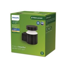 Philips 8720169266599 Outdoor Laven vonkajšie nástenné svietidlo LED 6W/720lm 2700K IP44 čierna